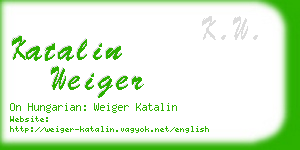 katalin weiger business card